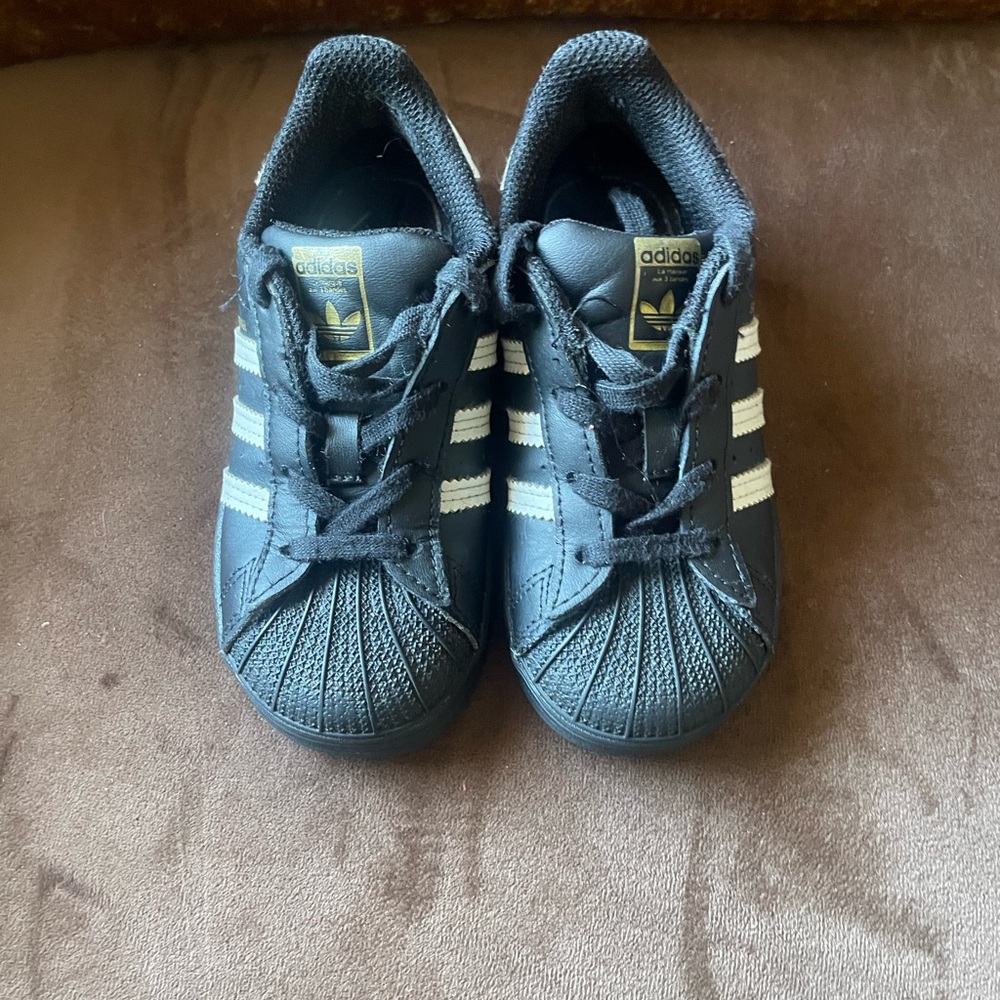 Adidas Kids Black and White Sneakers